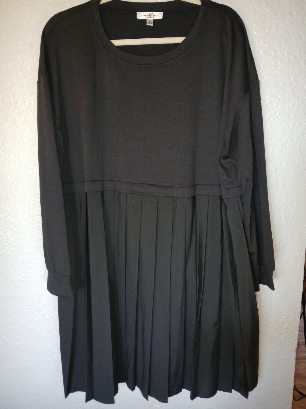 Moa Moa Black Pleated Casual Kids Dress